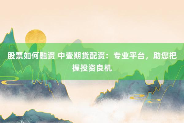 股票如何融资 中壹期货配资：专业平台，助您把握投资良机